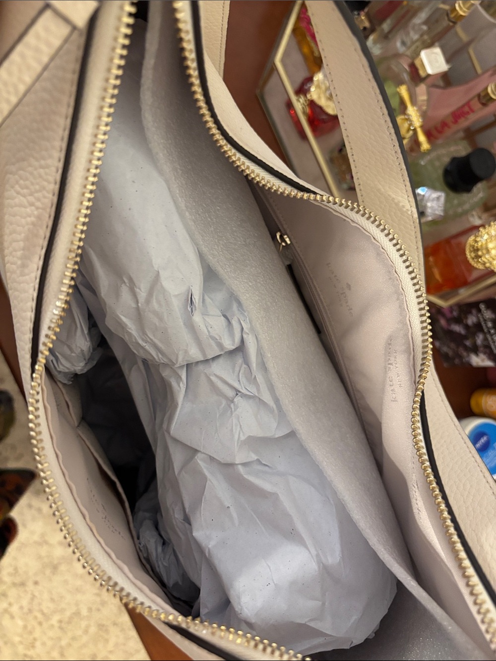 kate spade Cream Pebbled Leather large Hobo Bag - Picture 2 of 7